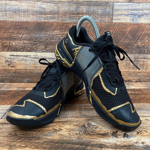 Nike Metcon 7 Mat Fraser PE Sneakers Men's Size 7.5 Black Gold Crossfit Gym Shoe - Picture 1 of 14